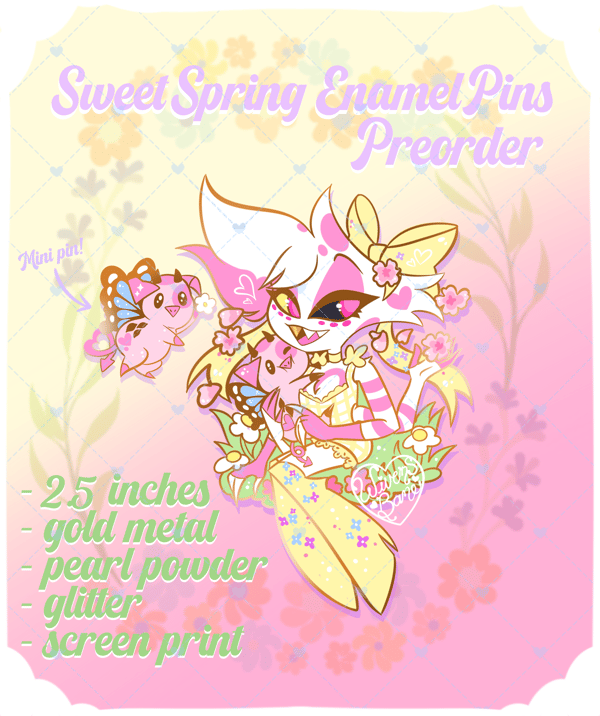 Image of PREORDER - Sweet Spring Enamel Pin and Mini Pin Set 