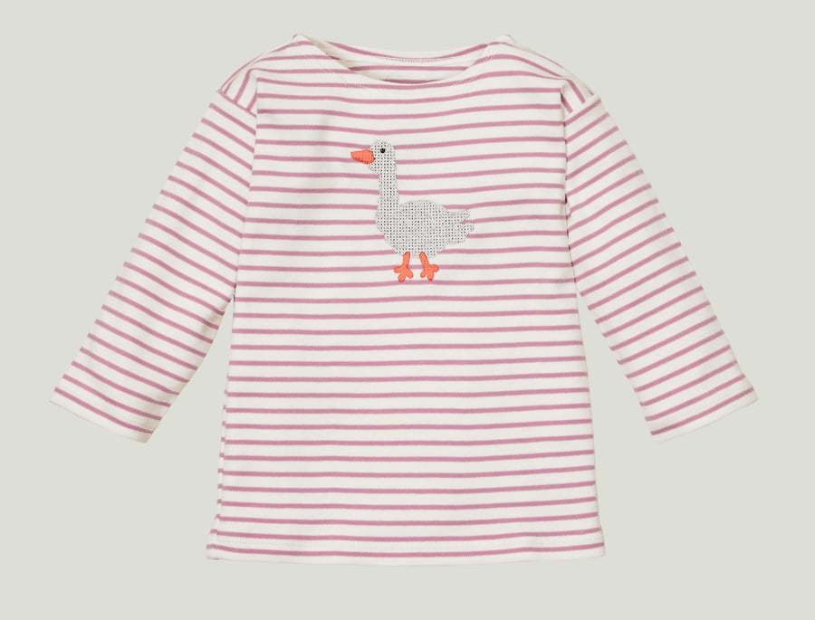 Image of NEU Shirt flieder gestreift mit Gans (O) Art. 252423