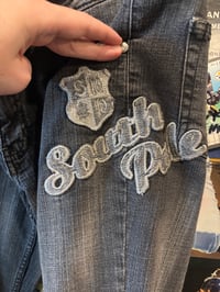 Image 3 of Y2K South Pole Stonewash Charcoal Patch Jeans