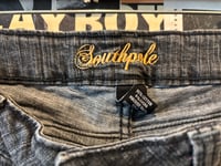 Image 5 of Y2K South Pole Stonewash Charcoal Patch Jeans