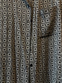 Image 3 of 1980s Beige-Black Printed Oversized Shirt