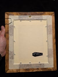 Image 6 of " Deluge" 1800's bible page with preserved spider web - vintage frame