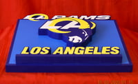 Image 4 of Los Angeles Rams Hand Crafted NFL 3D Wooden Team Logo Wall Décor Hanging Artwork.