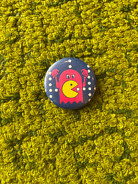 Image 1 of 1980s Pink Ghost PAC-MAN pin