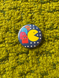 Image 1 of 1980s Angry Ghosts Pac-Man Pin