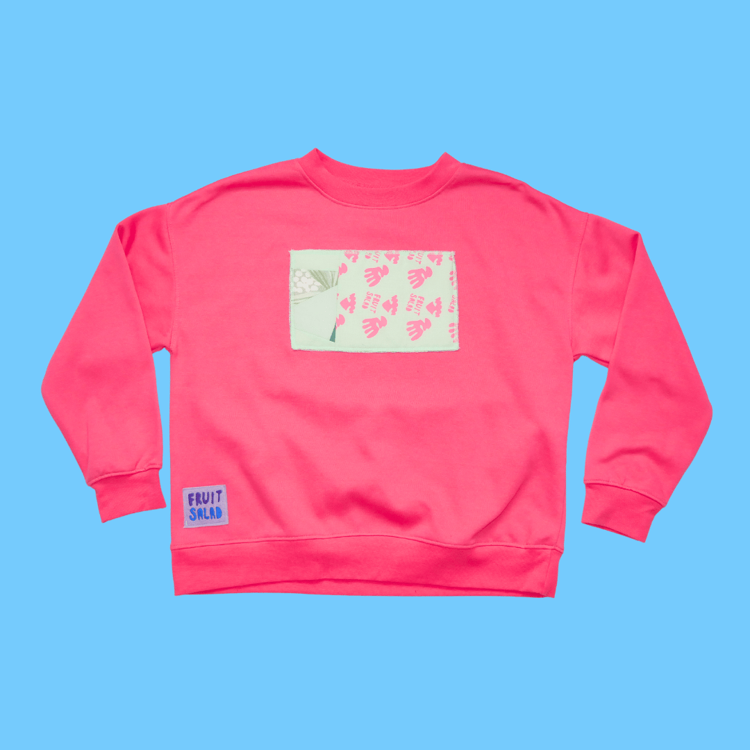 Image of Coral Quilted Patch Sweatshirt