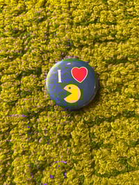 Image 1 of Vintage “I <3 Pac-Man” Pin