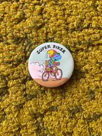Image 1 of 1980s Peyo Smurfs “Super Biker” Pin