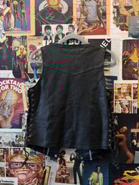 Image 2 of 1990s Unik Premium Black Leather Biker Vest