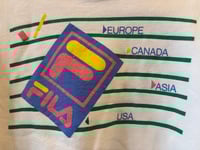 Image 2 of 1990s FILA Worldwide White Crewneck