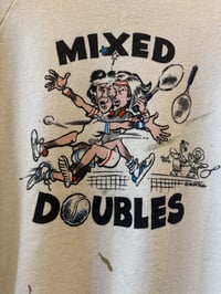 Image 2 of 1980s Mixed Doubles Cartoon White Crewneck