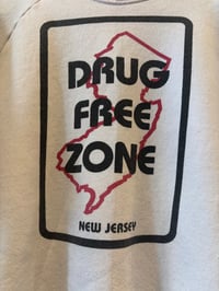 Image 2 of 1980s New Jersey “Drug-Free Zone” White Crewneck