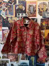 Image 1 of Y2K Coldwater Creek Paisley Print Red Jacket