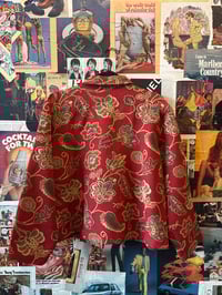Image 3 of Y2K Coldwater Creek Paisley Print Red Jacket