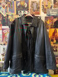 Image 1 of 1990s Forest Club Leather Coat