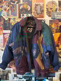 Image 1 of 1980s Beverly Hills Blues Puffer Windbreaker Jacket
