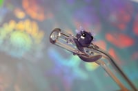 Image 1 of Purple Satin Axolotl Glass Straw