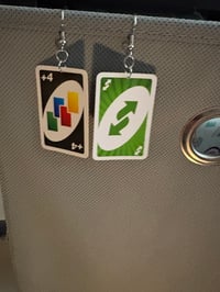 mini uno card mismatched earrings