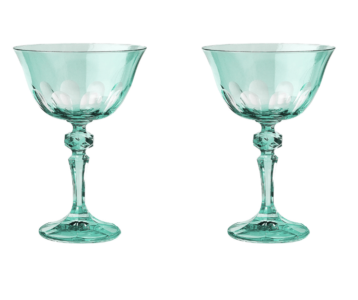 Set of 6 Coupe Glasses in Mint - Image 1 of 1