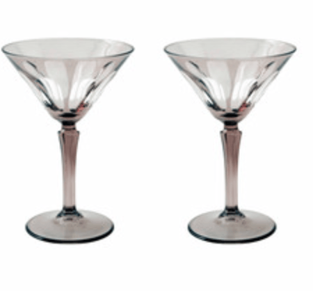 Image of Set of 6 Grey Martini Glasses