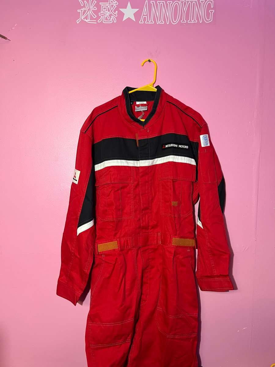 Mitsubishi Rally Art ジャンプスーツ レッド Vintage WRC JDM Japan Ralliart Mitsubishi Motors Mechanic