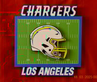 Image 1 of Los Angeles Chargers Hand Crafted NFL 3D Wooden Team Helmet Wall Décor Hanging Artwork.