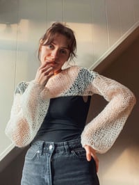 Image 4 of KNITTING PATTERN - Meshy shrug