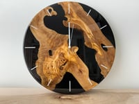 Beautiful 18" Olive wood and resin clock
