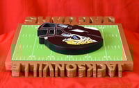 Image 6 of Jacksonville Jaguars Hand Crafted NFL 3D Wooden Team Helmet Wall Décor Hanging Artwork.