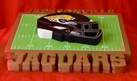 Image 7 of Jacksonville Jaguars Hand Crafted NFL 3D Wooden Team Helmet Wall Décor Hanging Artwork.