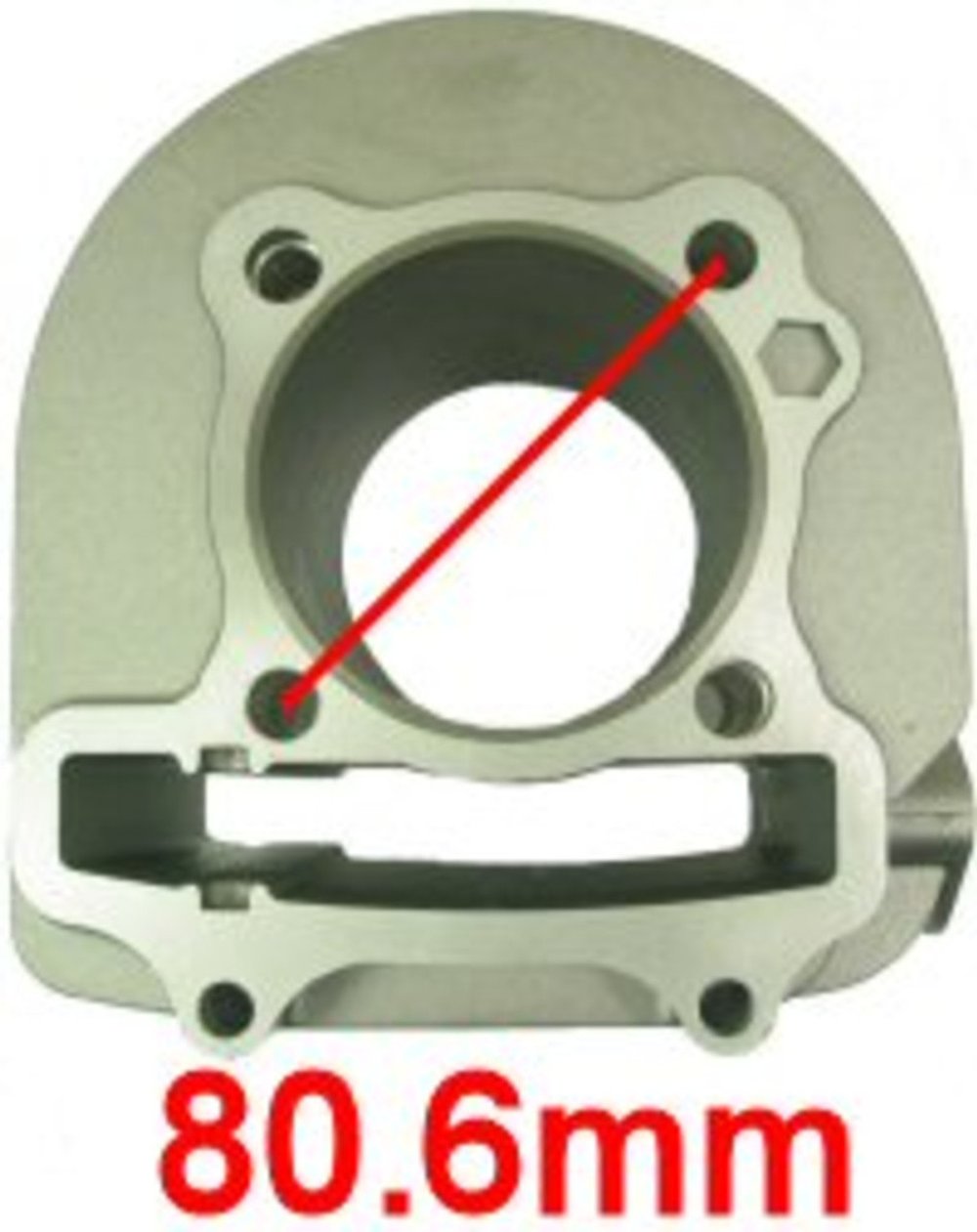 SSP-G 180cc - 206cc (63mm BORE) GY6 CYLINDER SET WITH 57mm SPACING FLAT CAST