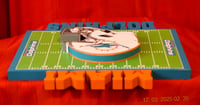 Image 6 of Miami Dolphins Hand Crafted NFL 3D Wooden Team Helmet Wall Décor Hanging Artwork.