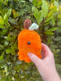 Image 2 of pumpkin ghost plushie