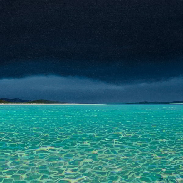 Image of Dark skies, Luskentyre Harris print