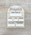 Personalised First Day Board