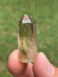 Image 3 of Natural Citrine Point With Hematite & Titanium Flecks #1985