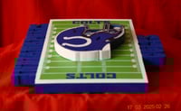 Image 4 of Indianapolis Colts Hand Crafted NFL 3D Wooden Team Helmet Wall Décor Hanging Artwork.