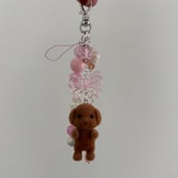Pink "Sylvanian Families" Golden Doodle Keychain