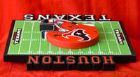 Image 6 of Houston Texans Hand Crafted NFL 3D Wooden Team Helmet Wall Décor Hanging Artwork.