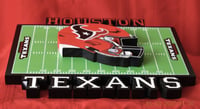 Image 7 of Houston Texans Hand Crafted NFL 3D Wooden Team Helmet Wall Décor Hanging Artwork.