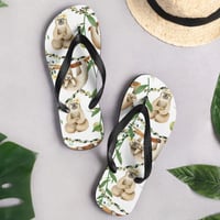 Sloth And Baby Hanging Around Flip-Flops