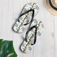 Sloth and Elephant In The Forest Flip-Flops