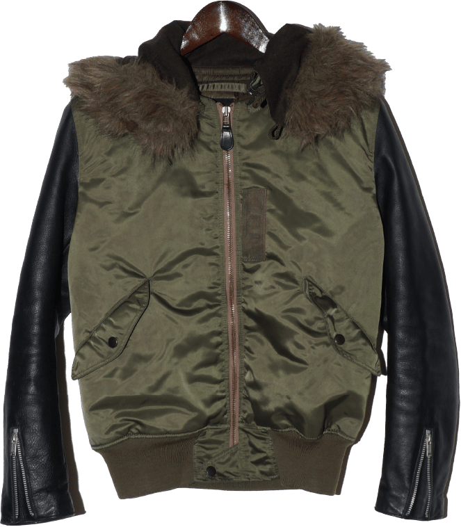 Image of Hysteric Glamour Faux Fur Trim Jacket