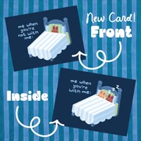 Image 3 of When You're Not With Me Card – Romantic Greeting Card with Inside Design