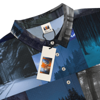 Image 3 of forest nights polo shirt (all over print)