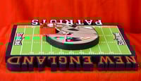 Image 10 of New England Patriots Hand Crafted NFL 3D Wooden Team Helmet Wall Décor Hanging Artwork.