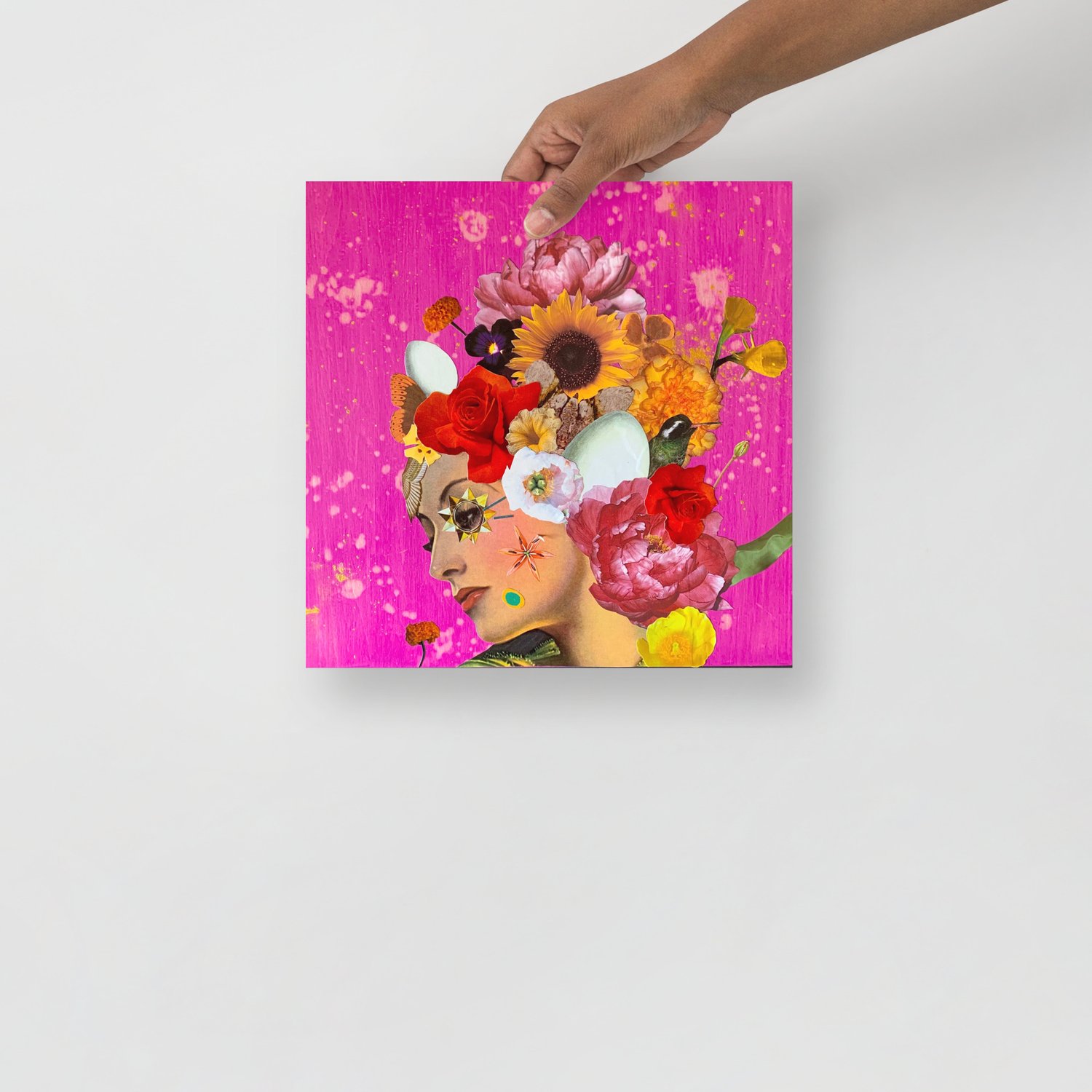 Image of FREE SHIPPING - She Doesn't Let Life Drag Her Down - 12x12" Giclee Print