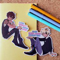Image 2 of Draw More Trans Characters Vinyl Sticker