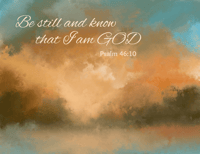 Image 1 of Pack 10 postcards envelopes Be Still and know that I am God original design