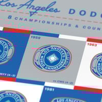 Image 2 of Los Angeles Dodgers Rings Print
